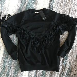 NWT Vera and Lucy Nasty Gal Tassle Sweater Small